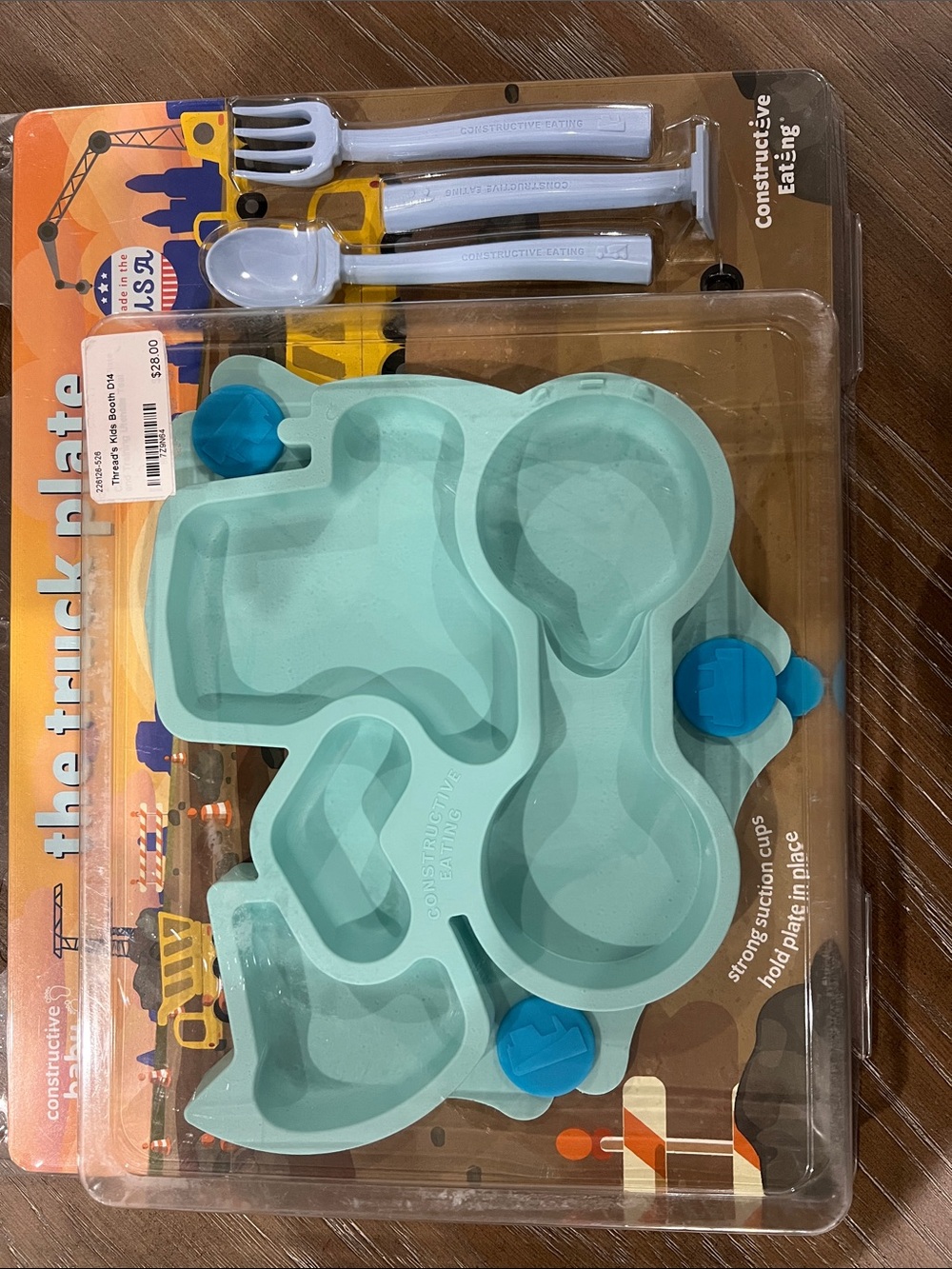 Mint Silicone Truck Plate with Utensils